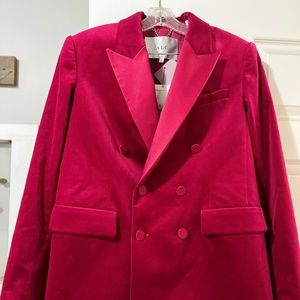 A.L.C Velvet Blazer electric pink